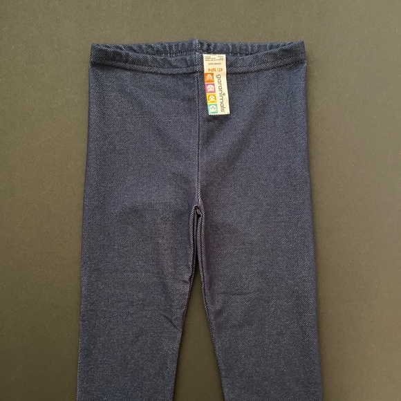 Girls Dark Knit Denim Leggings
